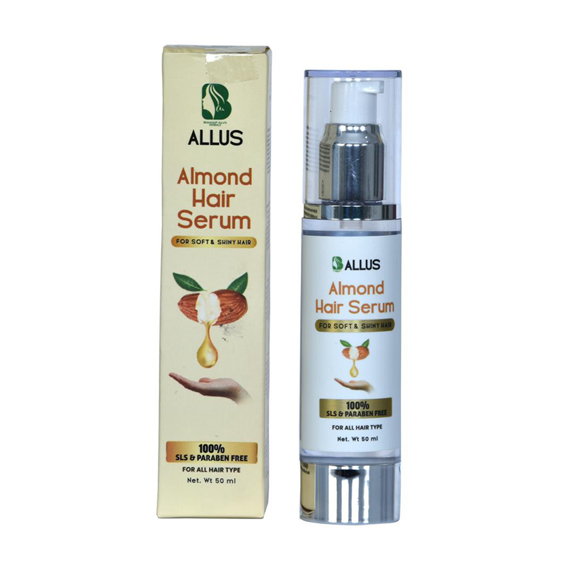 Allus Almond Hair Serum (50ML) – 100% SLS & Paraben Free